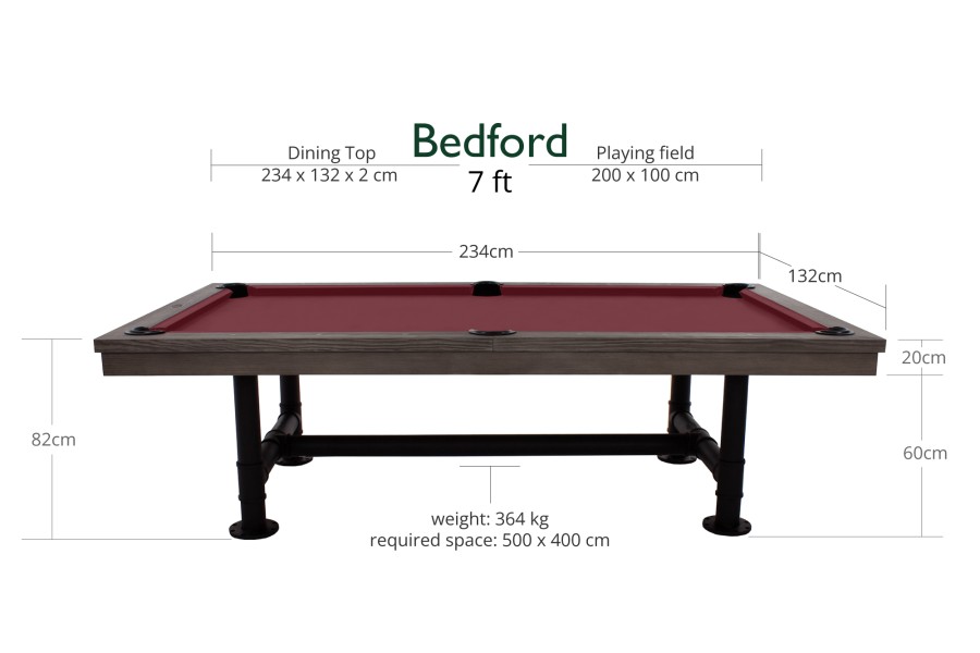 Rasson Bedford Pool Table (grey)